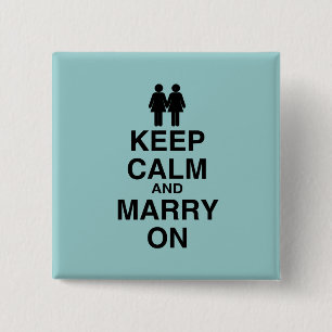 BEWAREN VAN KALK EN MARRY (LES) VIERKANTE BUTTON 5,1 CM