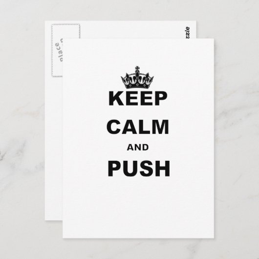 BEWAREN VAN KALK EN PUSH BRIEFKAART (Voorkant / Achterkant)