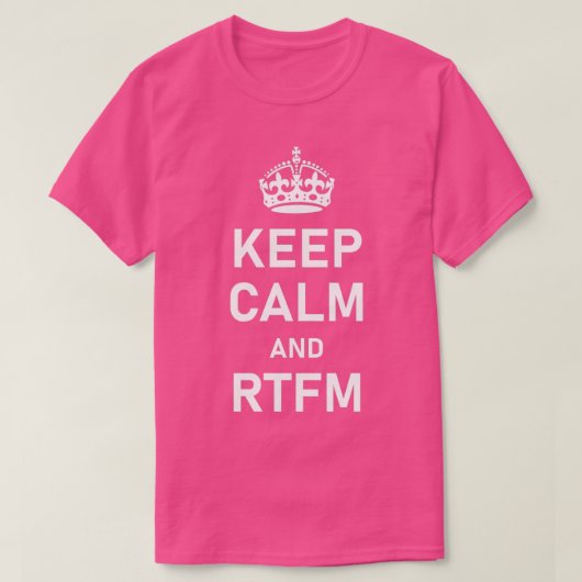 BEWAREN VAN KALK EN RTFM T-SHIRT (Design voorkant)