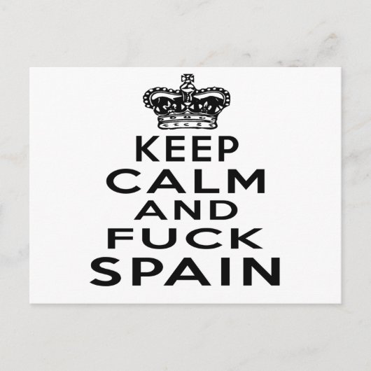 BEWAREN VAN KALK EN SPANJE BRIEFKAART (Voorkant)