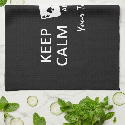 BEWAREN VAN KALK- EN SPEELPOKER-handdoek Theedoek (Gevouwen)