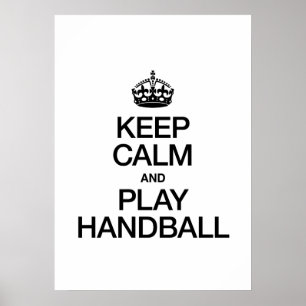BEWAREN VAN KALK EN SPELEN VAN HANDBALL POSTER