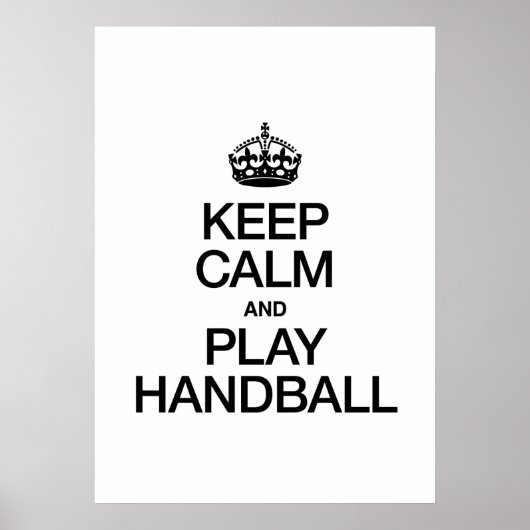 BEWAREN VAN KALK EN SPELEN VAN HANDBALL POSTER (Voorkant)