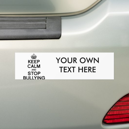 BEWAREN VAN KALK EN STOP BULLYING BUMPERSTICKER (Op auto)