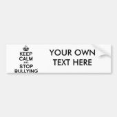 BEWAREN VAN KALK EN STOP BULLYING BUMPERSTICKER (Voorkant)