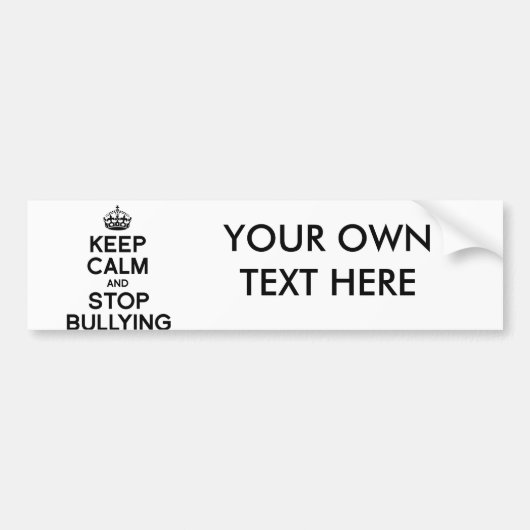 BEWAREN VAN KALK EN STOP BULLYING BUMPERSTICKER (Voorkant)