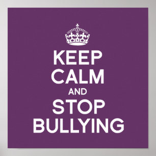BEWAREN VAN KALK EN STOP BULLYING POSTER