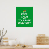 BEWAREN VAN KALK EN TOLEREREN VAN DIVERSITEIT POSTER (Keuken)