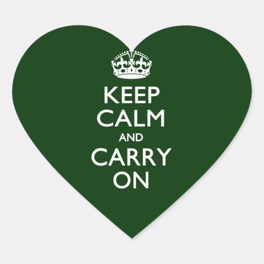 BEWAREN VAN KALK EN VERVOER OP Forest Green Hart Sticker (Voorkant)