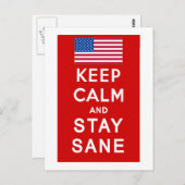 BEWAREN VAN KALM EN BLIJVEN VAN SANE-T-shirts Briefkaart (Voorkant / Achterkant)
