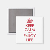 BEWAREN VAN KALM EN LEVENSDUUR - rood Magneet (Voorkant / Achterkant)