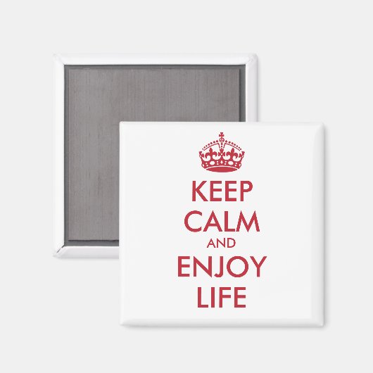 BEWAREN VAN KALM EN LEVENSDUUR - rood Magneet (Voorkant / Achterkant)