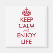 BEWAREN VAN KALM EN LEVENSDUUR - rood Magneet (Voorkant)