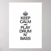 BEWAREN VAN KALM EN SPELEN OP N' BASIS DRUM POSTER (Voorkant)