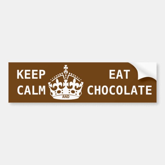 BEWAREN VAN KALMEREAT-CHOCOLAAT BUMPERSTICKER (Voorkant)