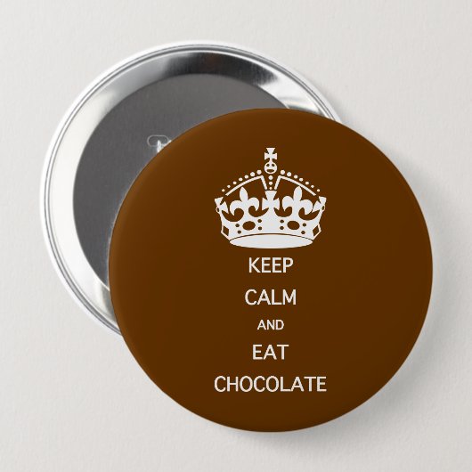 BEWAREN VAN KALMEREAT-CHOCOLAAT RONDE BUTTON 4,0 CM (Voorkant /achterkant)