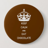 BEWAREN VAN KALMEREAT-CHOCOLAAT RONDE BUTTON 4,0 CM (Voorkant)