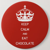 BEWAREN VAN KALMEREAT-CHOCOLAAT RONDE BUTTON 6,0 CM (Voorkant)
