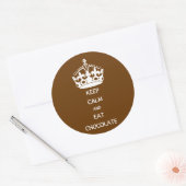 BEWAREN VAN KALMEREAT-CHOCOLAAT RONDE STICKER (Envelop)