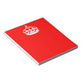 BEWAREN VAN KALMPROWN op rood decor Notitieblok (Schuin)