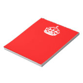 BEWAREN VAN KALMPROWN op rood decor Notitieblok (Linkerzijde)