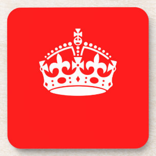 BEWAREN VAN KALMPROWN op rood decor Onderzetter