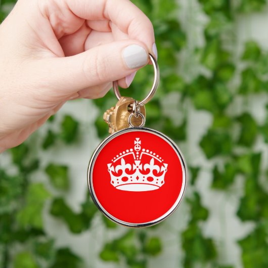 BEWAREN VAN KALMPROWN op rood decor Sleutelhanger (Hand)