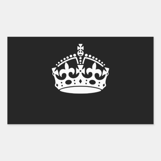 BEWAREN VAN KALMPROWN op zwart decor Rechthoekige Sticker (Voorkant)