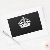 BEWAREN VAN KALMPROWN op zwart decor Rechthoekige Sticker (Envelop)