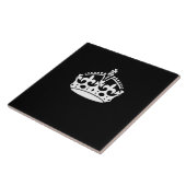 BEWAREN VAN KALMPROWN op zwart decor Tegeltje (Zijkant)