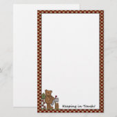 Bewaring van aanraakborden (Beer) Briefpapier (Voorkant / Achterkant)