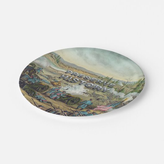 Bewaring van batlefield ABH Civil War Papieren Bordje (Gekanteld)