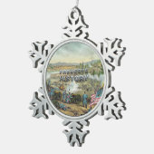 Bewaring van batlefield ABH Civil War Tin Sneeuwvlok Ornament (Rechts)