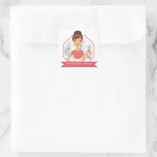 Bewaring Vierkante Sticker (Tas)