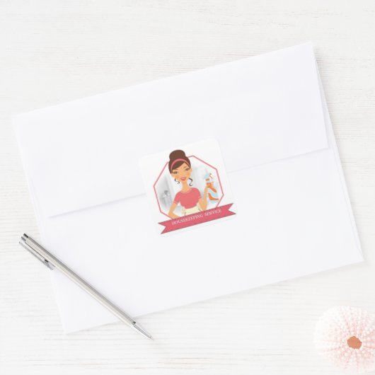 Bewaring Vierkante Sticker (Envelop)