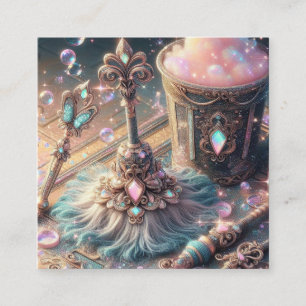 Bewaringsdienst voor het schoonmaken van benodigdh vierkante visitekaartje