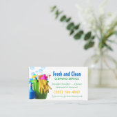 Bewaringsdienst voor het schoonmaken van benodigdh visitekaartje (Staand voorkant)