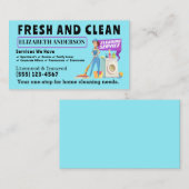 Bewaringsdienst voor het schoonmaken van benodigdh visitekaartje (Voorkant / Achterkant)