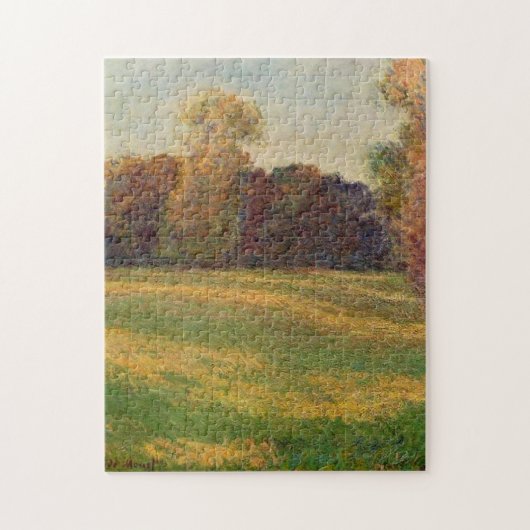 Beweed in de zon bij Giverny Monet Fine Art Legpuzzel (Verticaal)