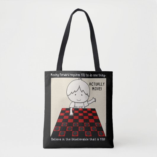 Beweeg daadwerkelijk tote bag (Voorkant)