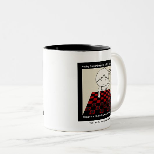 Beweeg daadwerkelijk tweekleurige koffiemok (Voorkant rechts)