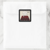 Beweeg daadwerkelijk vierkante sticker (Tas)