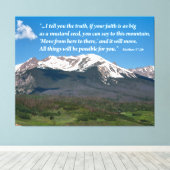 Beweeg dat Inspirerend bergdoek Canvas Afdruk (Insitu (Houten vloer))