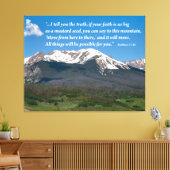 Beweeg dat Inspirerend bergdoek Canvas Afdruk (Insitu (Woonkamer))