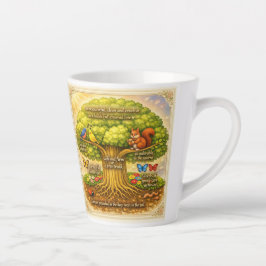 beweeg de hele dag gestaag en induceer vreugde latte mok