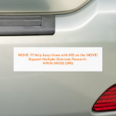 BEWEEG HET! Help mensen met MS in beweging! S... Bumpersticker (Op auto)