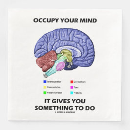 Beweeg je geest het geeft je iets te doen servet