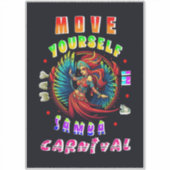 Beweeg jezelf op een Samba manier Carnaval Sticker (Voorkant)