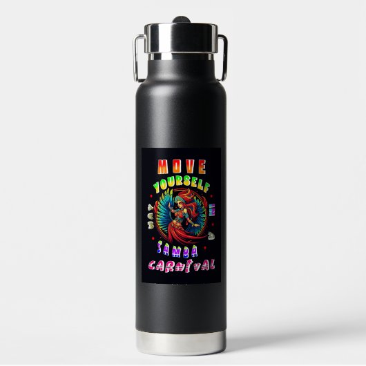 Beweeg jezelf op een Samba manier Carnaval Waterfles (Voorkant)