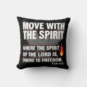 Beweeg met de geest - vrijheid ontwerp kussen (Voorkant)
